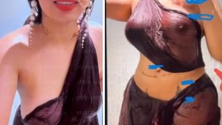 ADITI MISTRY Blouseless Saree Live Completely See Thru Nipples Huge Boobs Popping New 19Min+ Most Expensive Live Stream